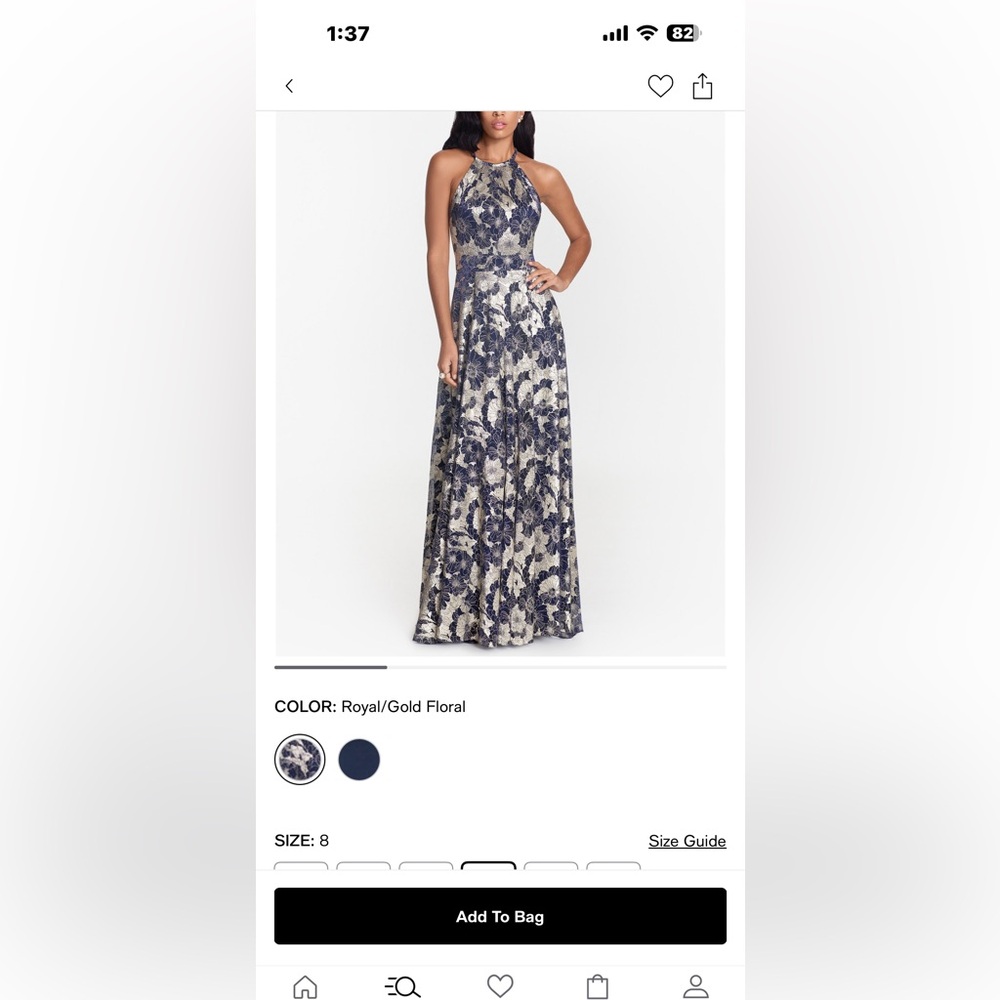 Beautiful gown. Perfect for a fall or winter wedding. Worn once. Size 8P.